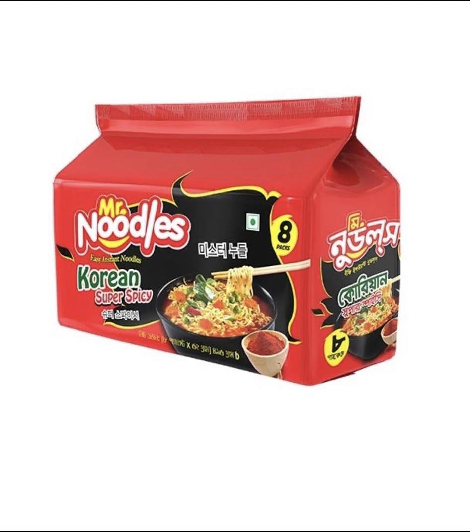 Mr. noodles 8 pics Korean super spicy