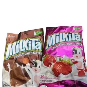 Milkita Chocolate and Strawberry Milk Candy 02packs combo