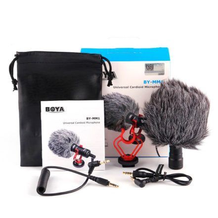 BOYA MM1 Microphone- Vlogging & YouTube Video Microphone For Smartphone, PC DSLR