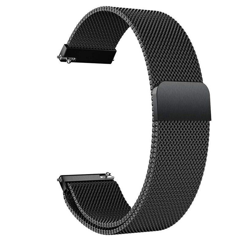 Universal 20mm Metal Magnetic Watch Strap – Black Color