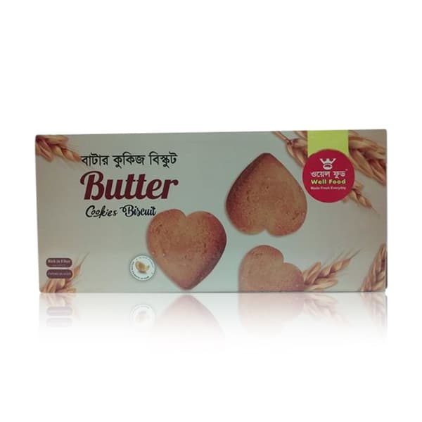 Well Food Butter Cookies Biscuit 250g^